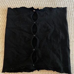 Black Tube Top with Cutout Design
